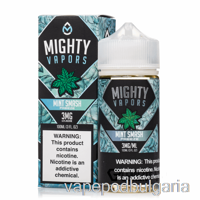 Vape Течности Mint Smash Freeze - могъщи изпарения - 100ml 3mg